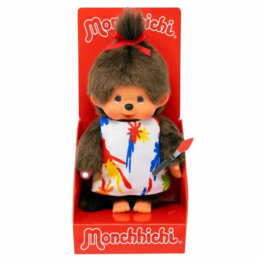 Monchhichi 203833 Plüschfigur Painting Girl 20 cm Stoff NEU