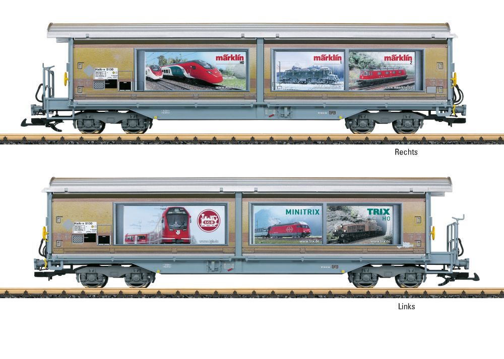 LGB 48576 Schiebewandwagen RhB 1:22,5 Spur G Neu OVP