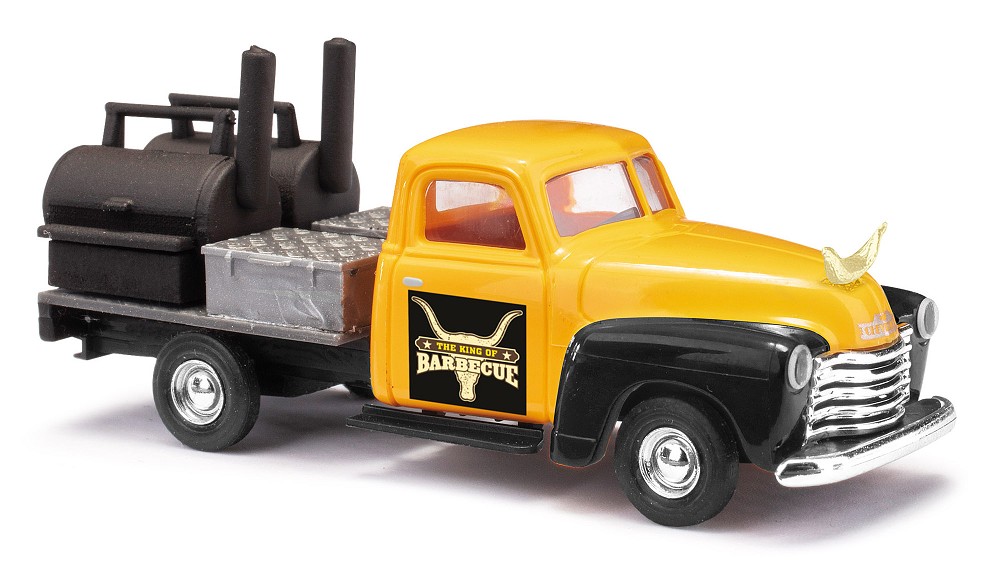 Busch 48239 Chevrolet Pick-up, Barbecue - 1:87 - Standmodell - Neu