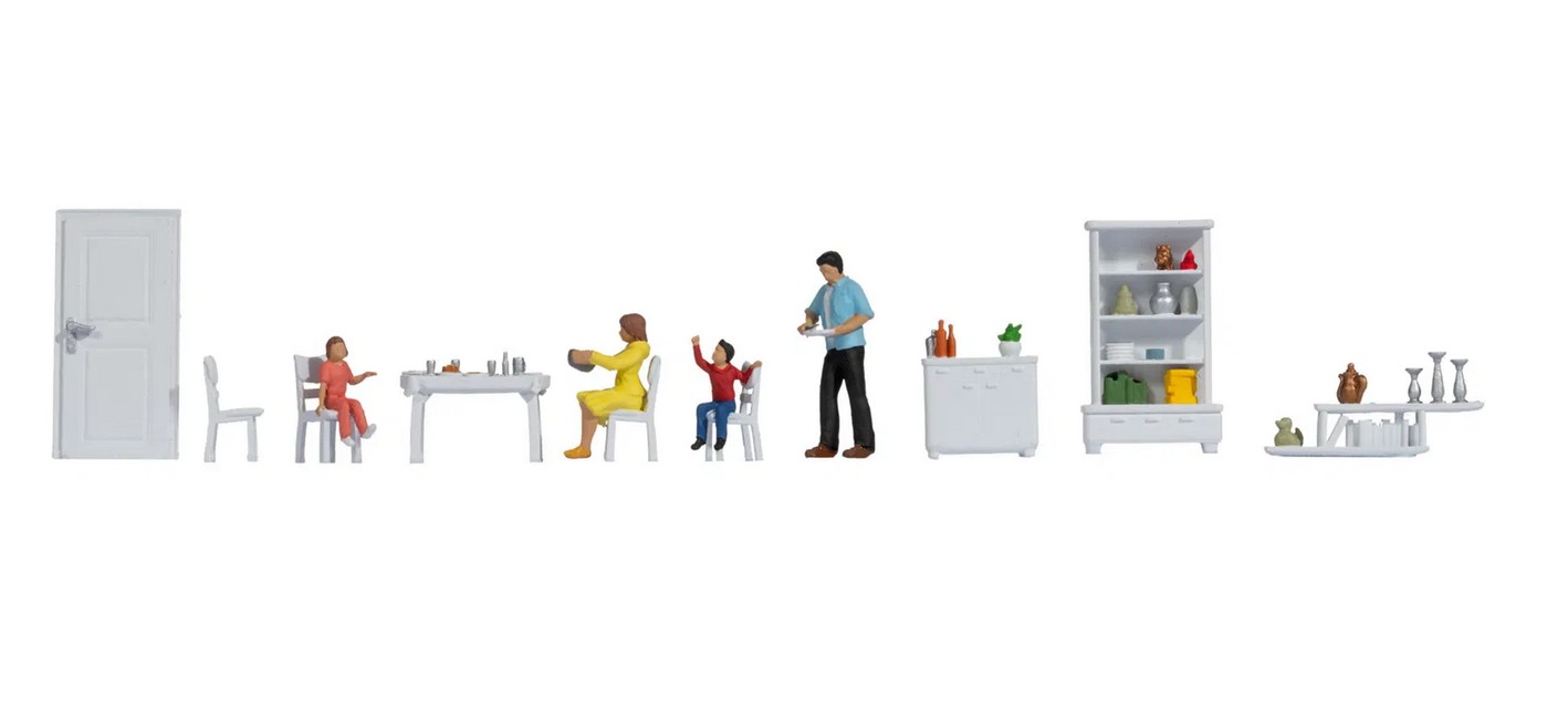 Noch 16284 Figuren-Themenwelt "Esszimmer" 1:87 Spur H0 NEU OVP