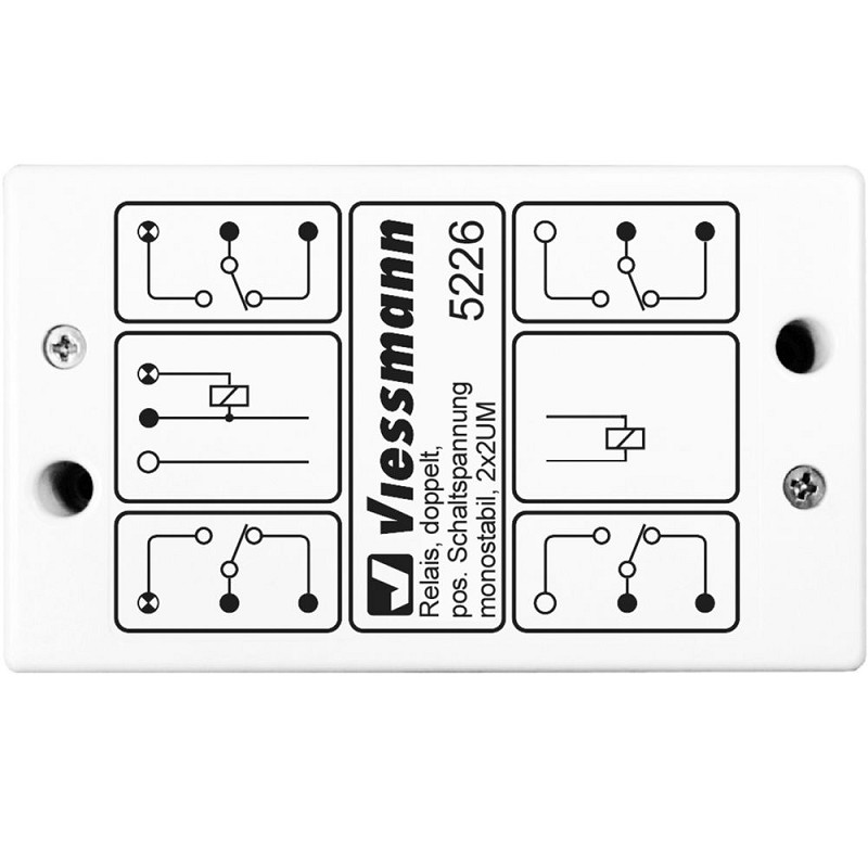 Viessmann 5226 Relais, monostabil, 2 x 2UM, positiver Schaltimpuls