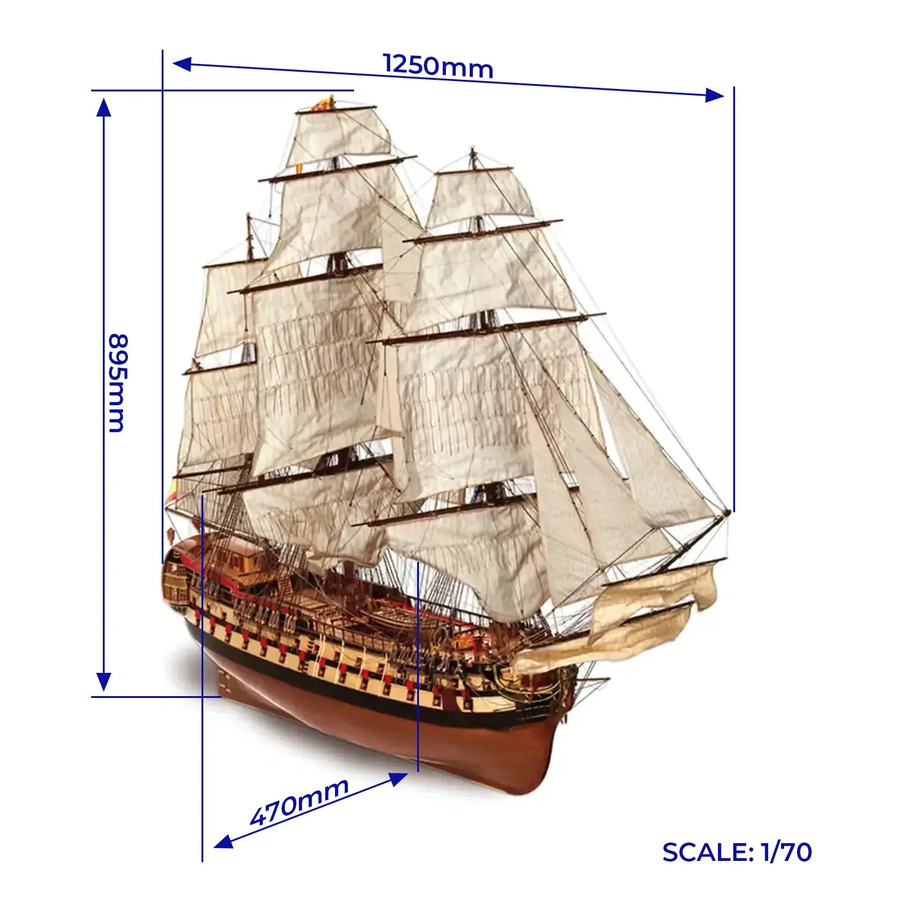 OcCre 15000 Montañés – Spanisches Linienschiff 1:70 Holzbausatz