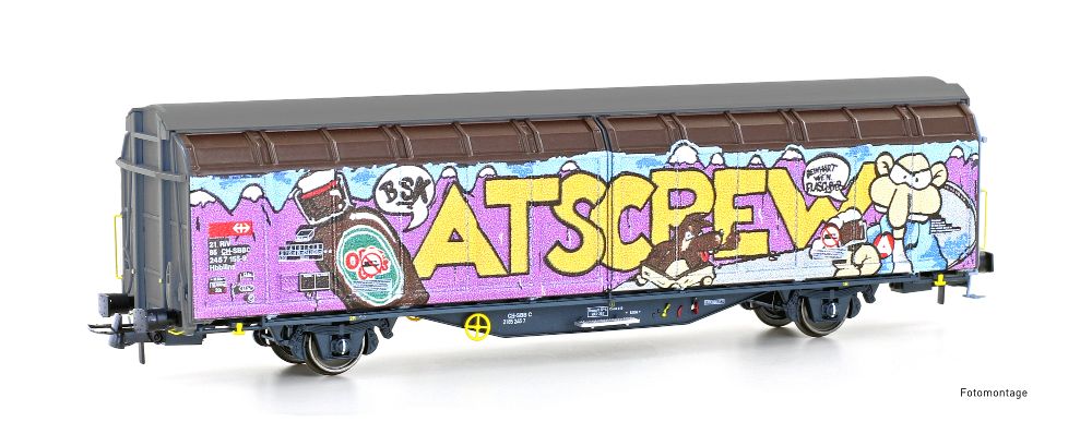 Hobbytrain H45108 Schiebewandwagen Hbbillns SBB Graffiti-Serie (6) Spur H0