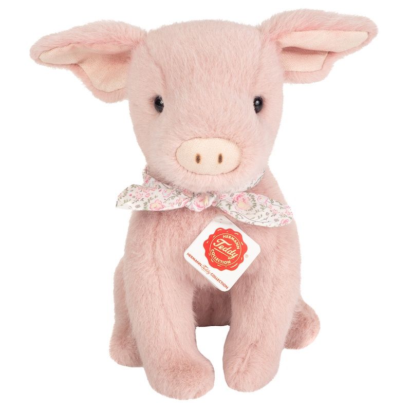 Teddy Hermann 930235 Schwein Audrey rosa 23 cm Stoff/Plüsch/Kuscheltier