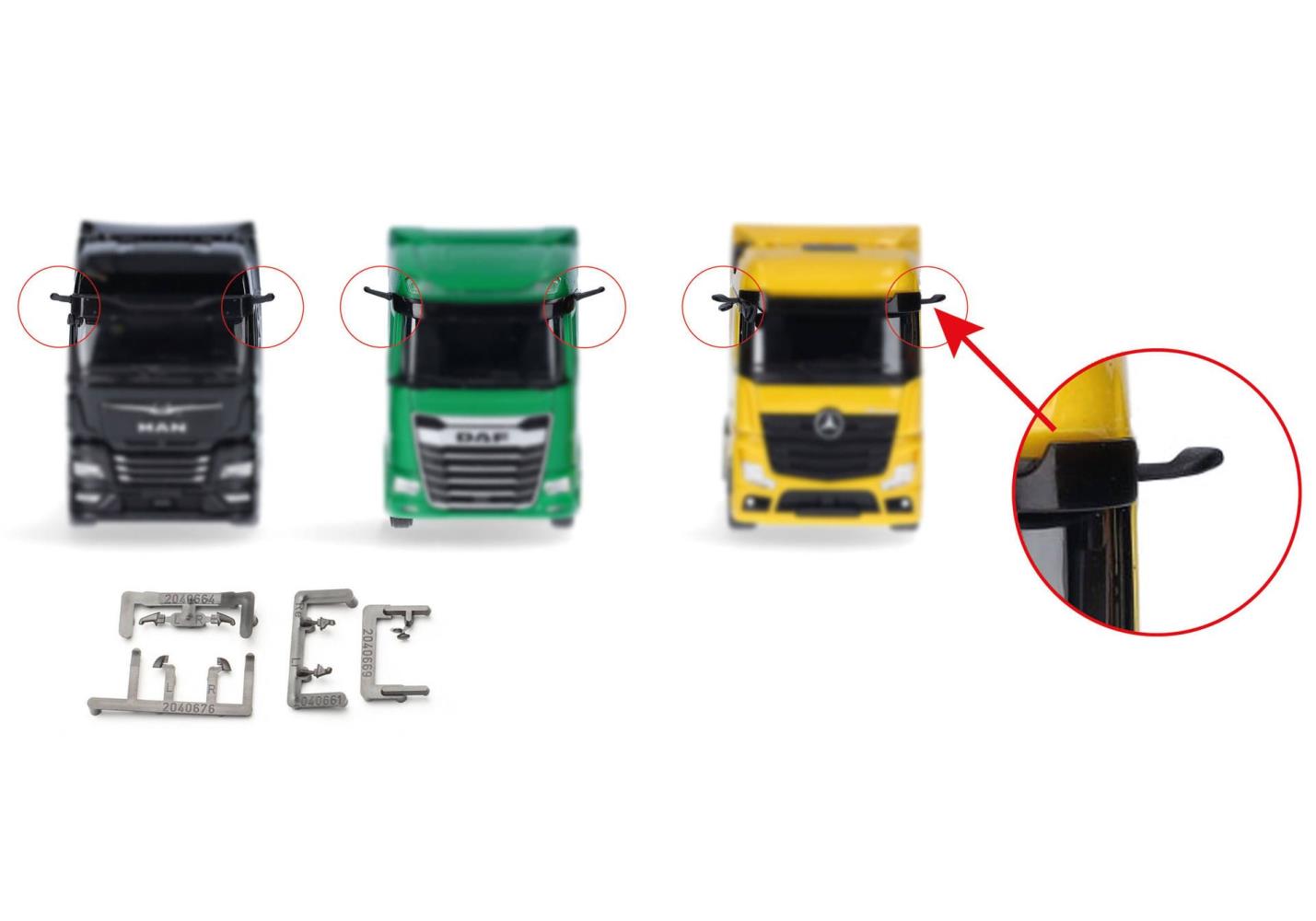 Herpa 054447 Zubehör Set Spiegelkameras 1:87 Spur H0 Neu OVP