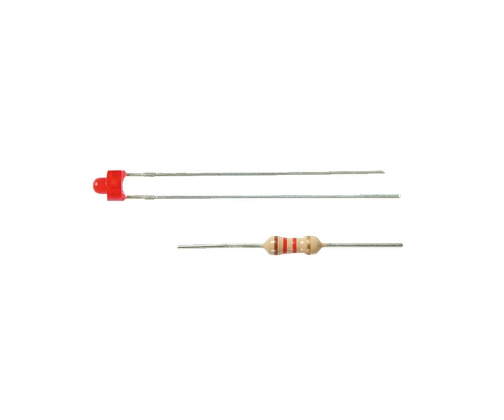 Viessmann 3553 LED rot Ø 1,8 mm, inkl. Vorwiderstände, 3 Stück - H0 1:87