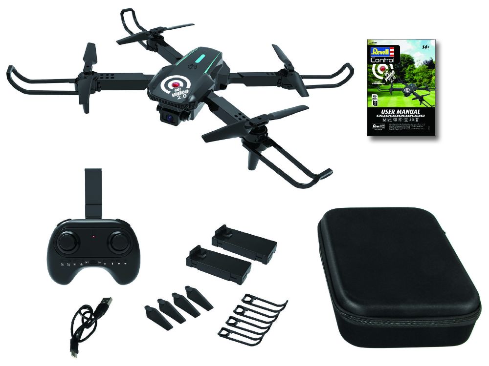 Revell 23799 RC Quadrocopter GO! Video 2.0 Ferngesteuerte Drohne