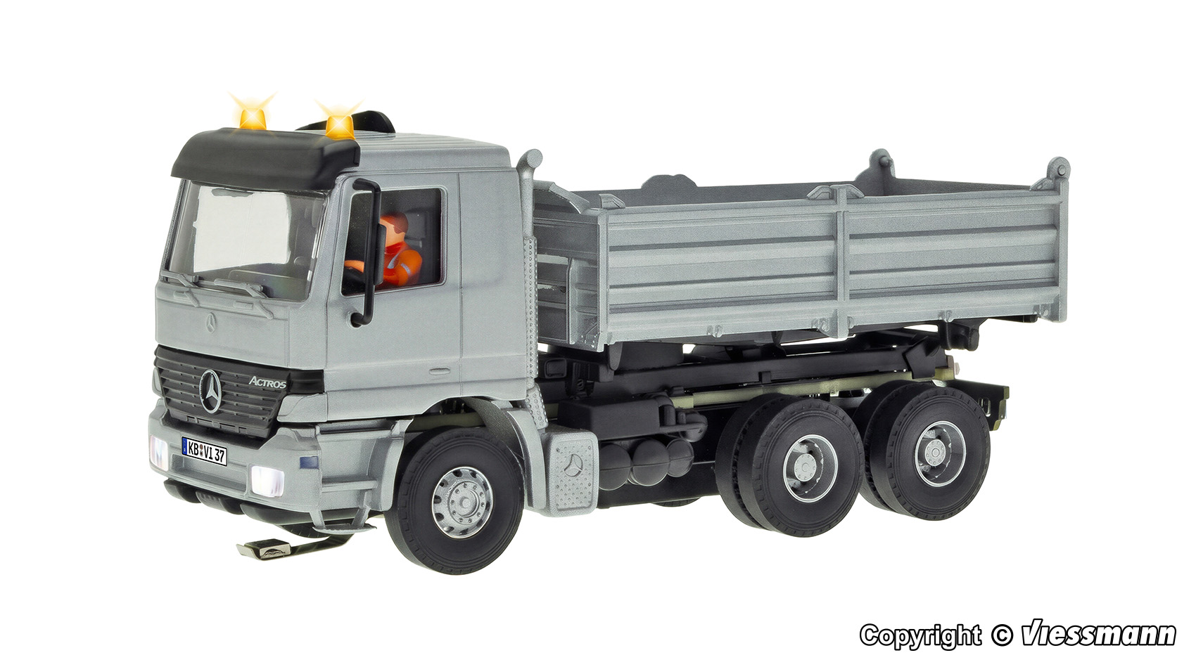 Viessmann 8037 MB ACTROS 3-achs Muldenkipper silber 1:87 Spur H0