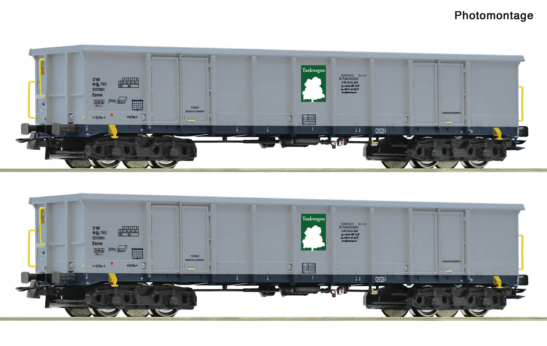 Roco 6600295 2-tlg. Set: Offene Güterwagen