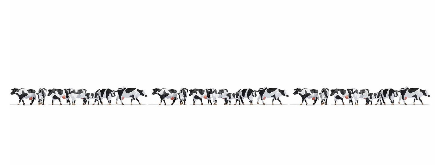 Noch 16164 XL-Set Kühe schwarz-weiß 1:87 Spur H0 Neu OVP Figuren Tiere