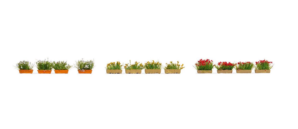 Noch 14009 Blumenkästen blühend rot weiß gelb 1:87 Spur H0 Neu