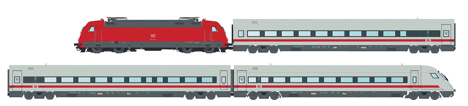 Models World MW2406DCS Personenzug, 4-tlg. mit BR 101 DBAG, Ep.Vc, Set 1, Sound
