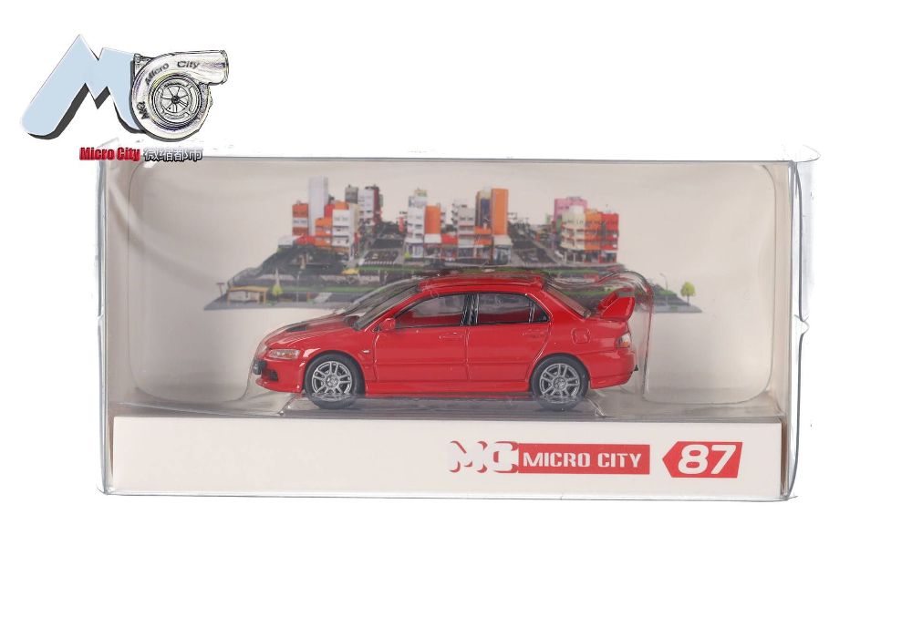 Herpa 87MC000005 MicroCity: Mitsubishi Lancer Evolution 9, rot 1:87 Neu