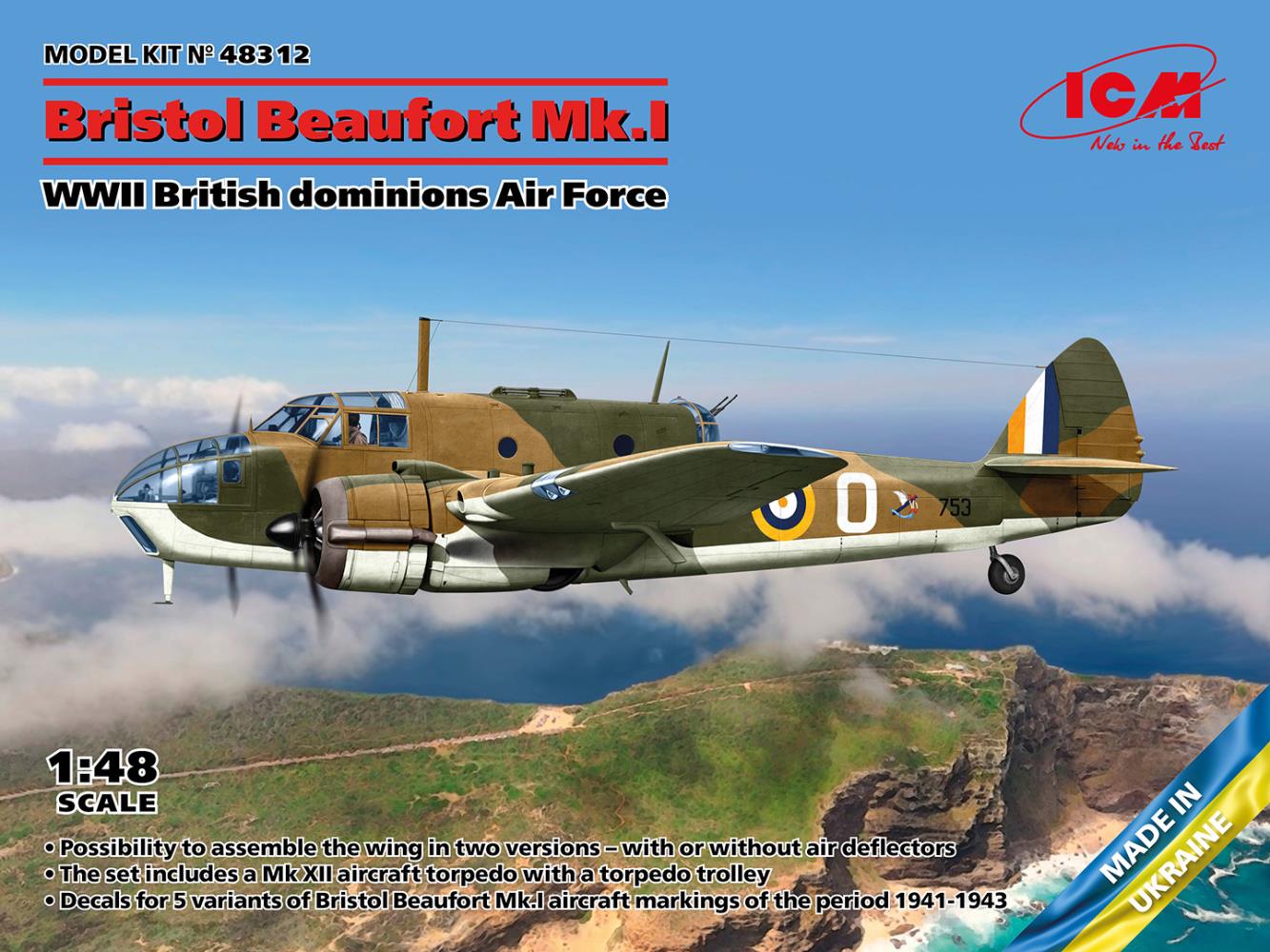ICM 48312 Bristol Beaufort Mk.I 1:48 Modellbausatz Neu OVP