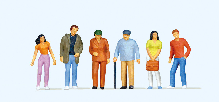 Preiser 10117 Passanten 1:87 Spur H0 Neu OVP Figuren