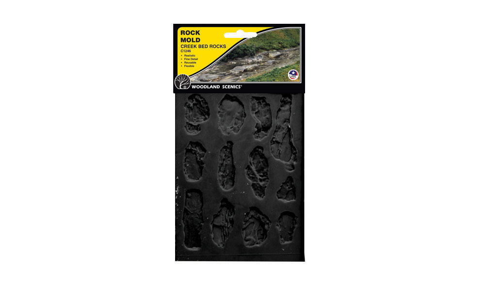 Woodland Scenics C1246 Fels-Gießformen Bachbett Neu OVP