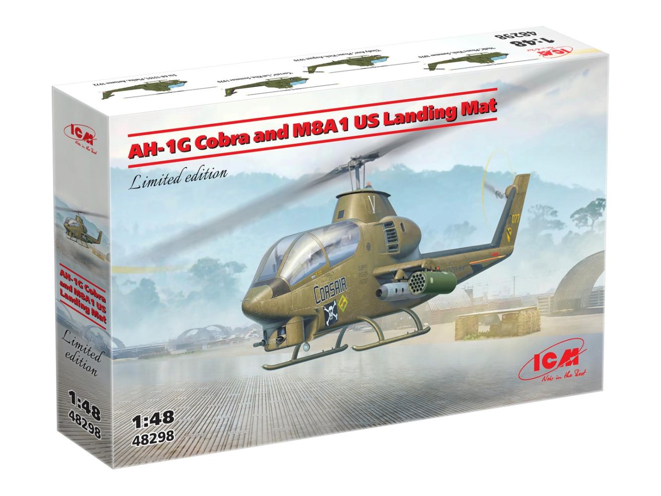 ICM 48298 AH-1G Cobra and M8A1 US Landing Mat 1:48 Bausatz