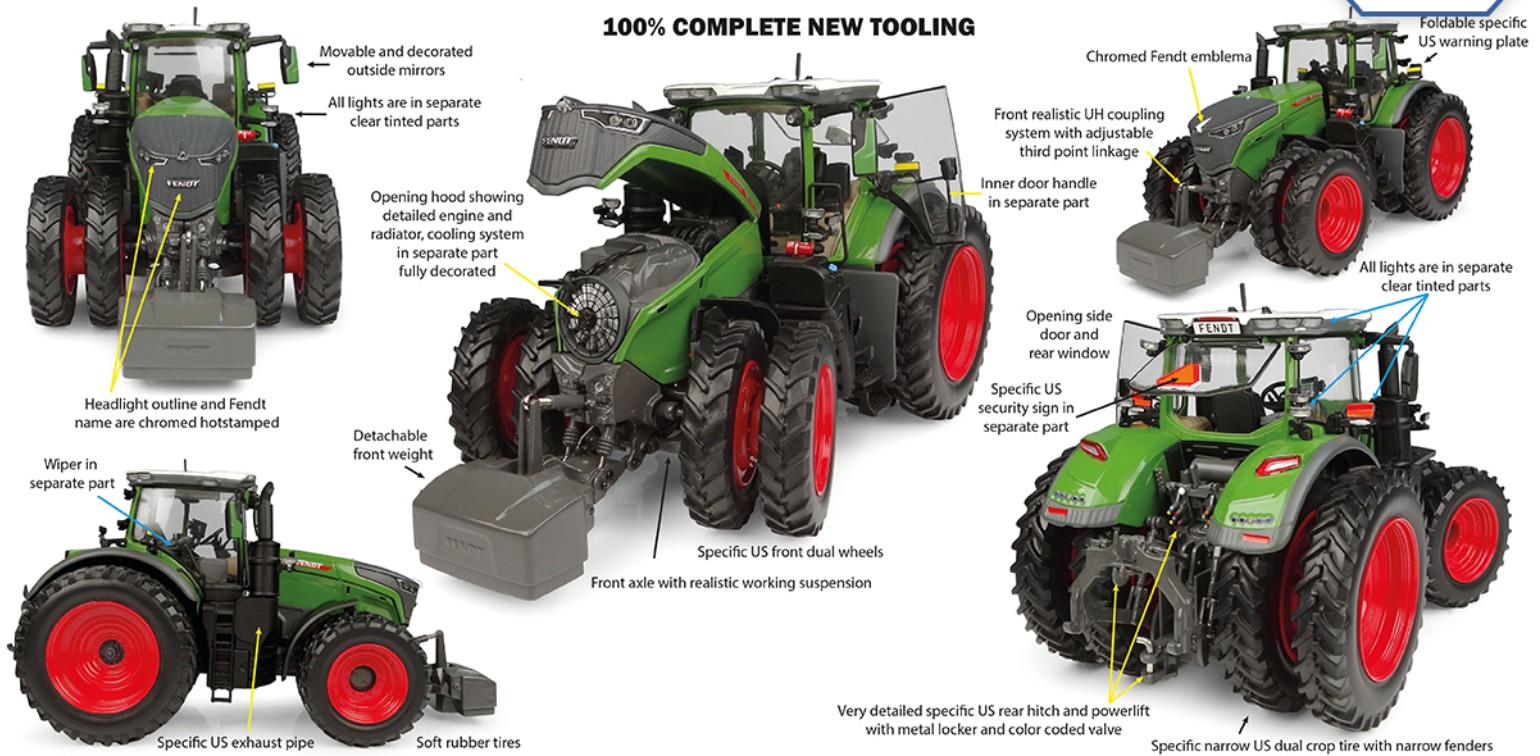 Universal Hobbies UH6876 Fendt 1052 Vario US vers. w/ dual crop tires 2026 1:32