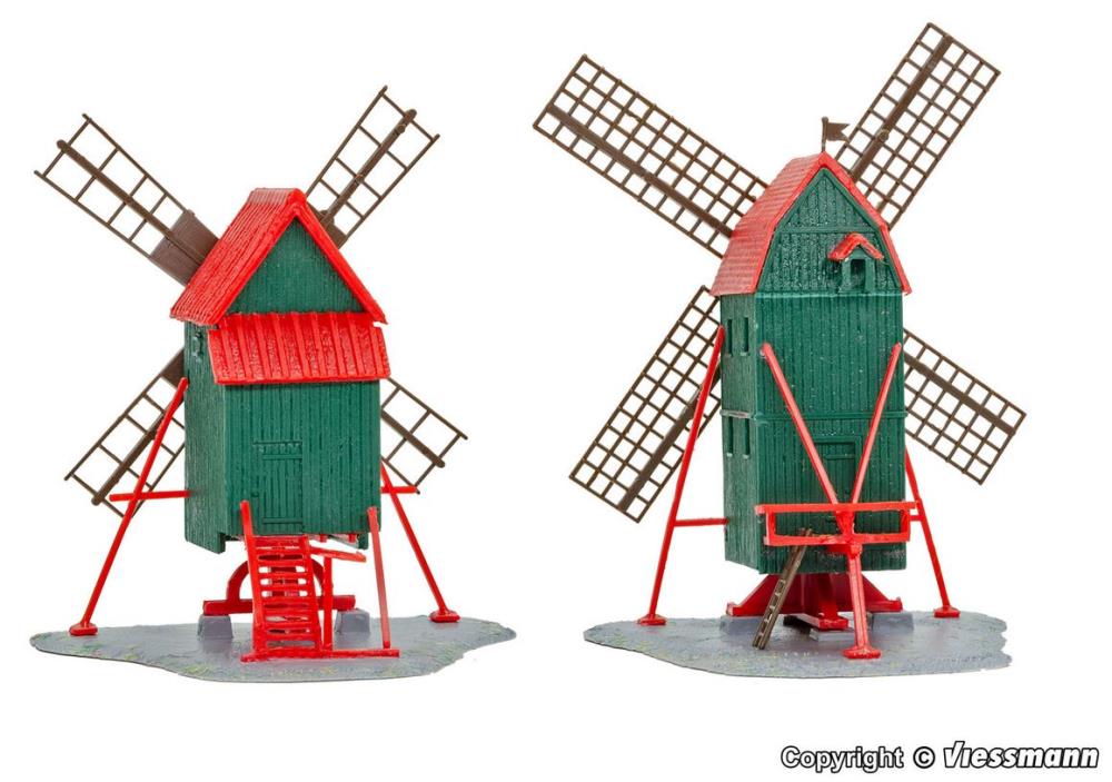Kibri 37156 Windmühle, 2 Stück - Spur N - Bausatz - Neu - OVP