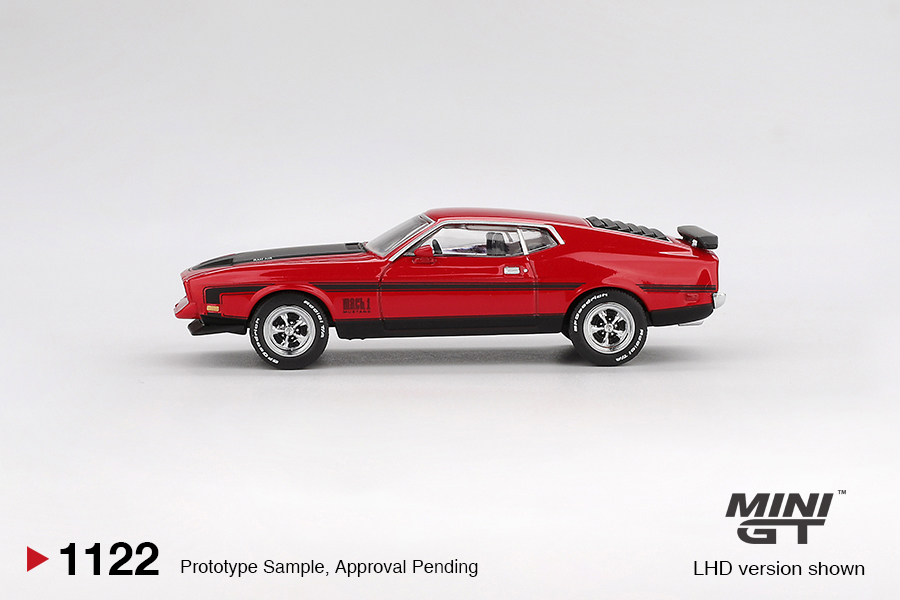 Mini GT 1122 Ford Mustang Mach 1 Race Red 1971 1:64 NEU OVP