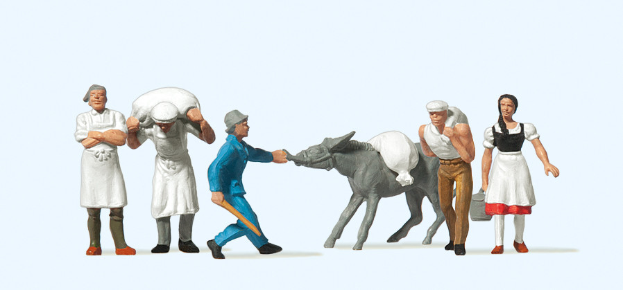 Preiser 14129 An der Mühle 1:87 Spur H0 Neu OVP Figuren