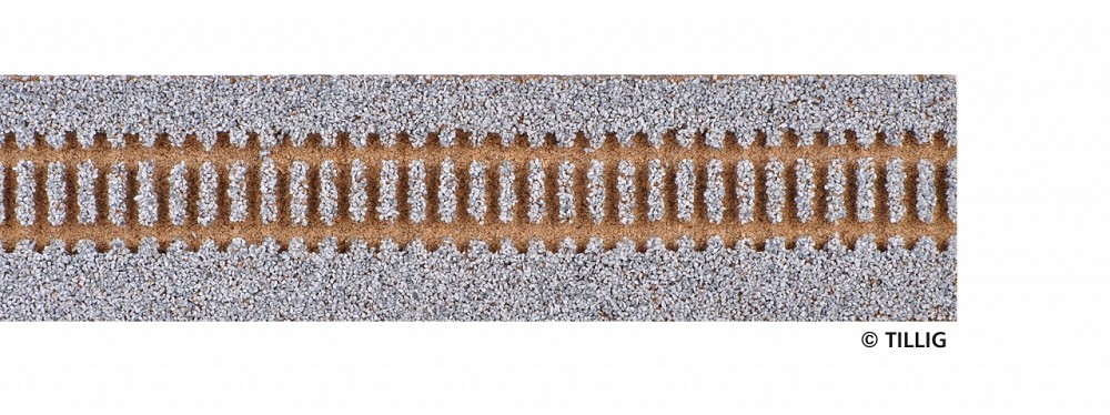 Tillig 86560 Gleisbett. Beton-/Flexgleis 950 mm, hell H0 1:87 werks. ausv