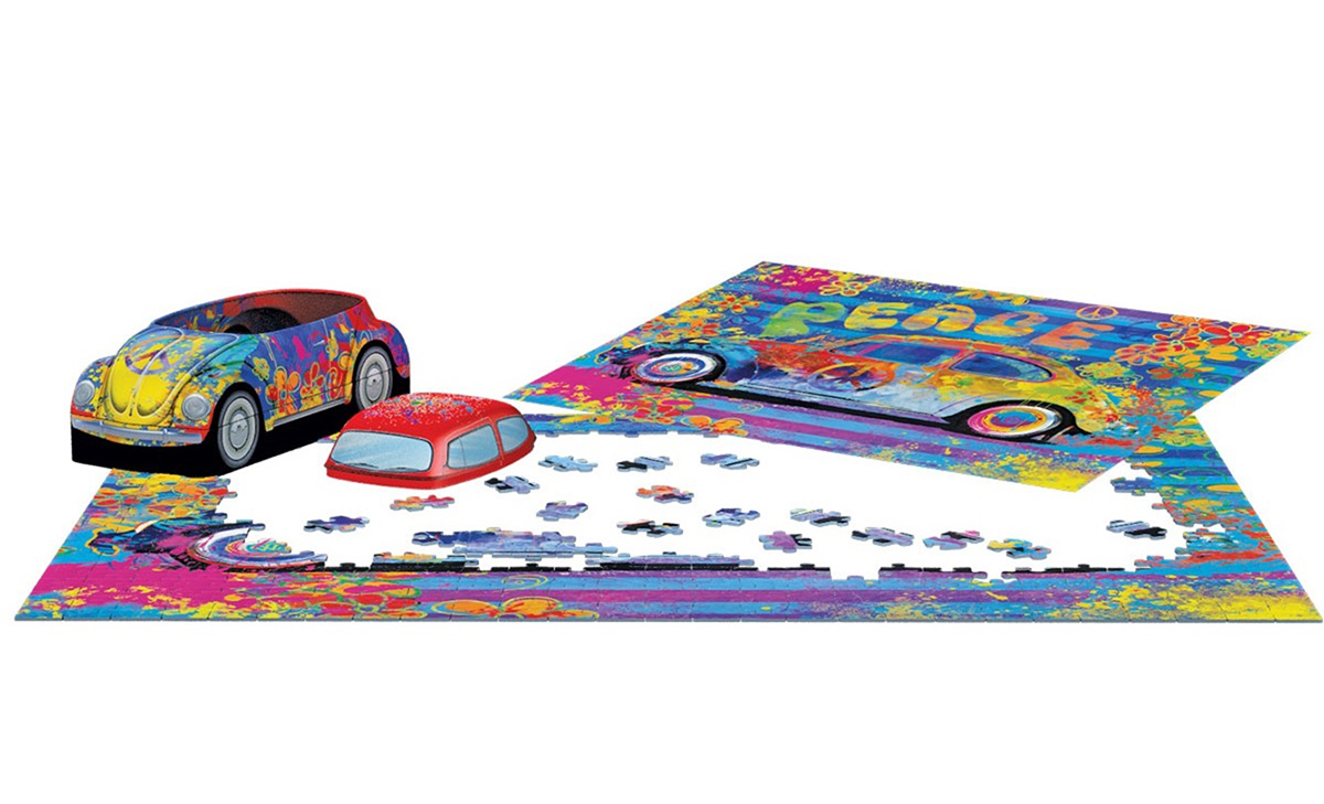 EUROGRAPHICS 8551-6026 VW Beetle Splash Dose 550 Teile Puzzle Neu OVP