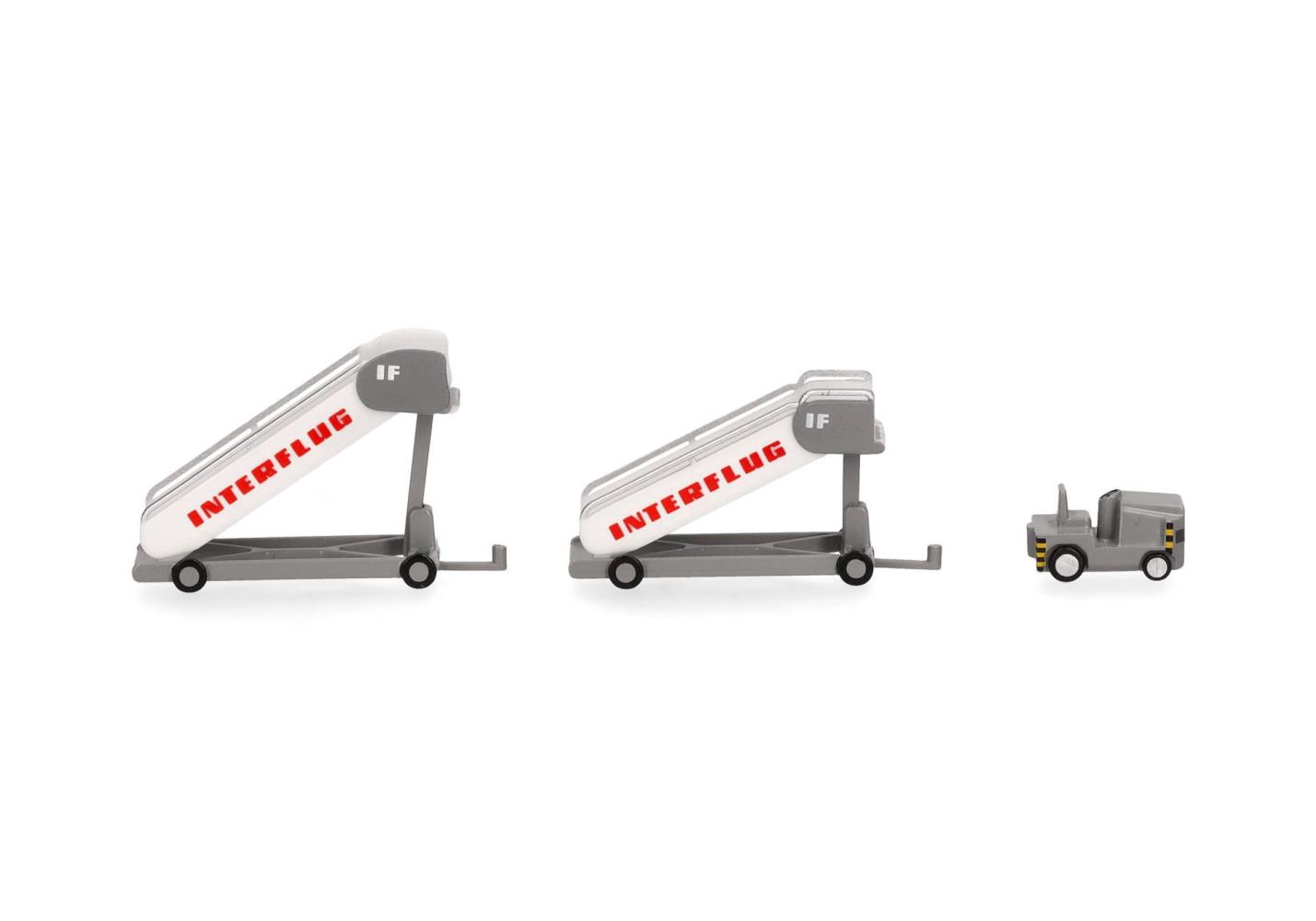 Herpa 573153 Interflug historische Fluggasttreppen (2x) 1:200 Neu