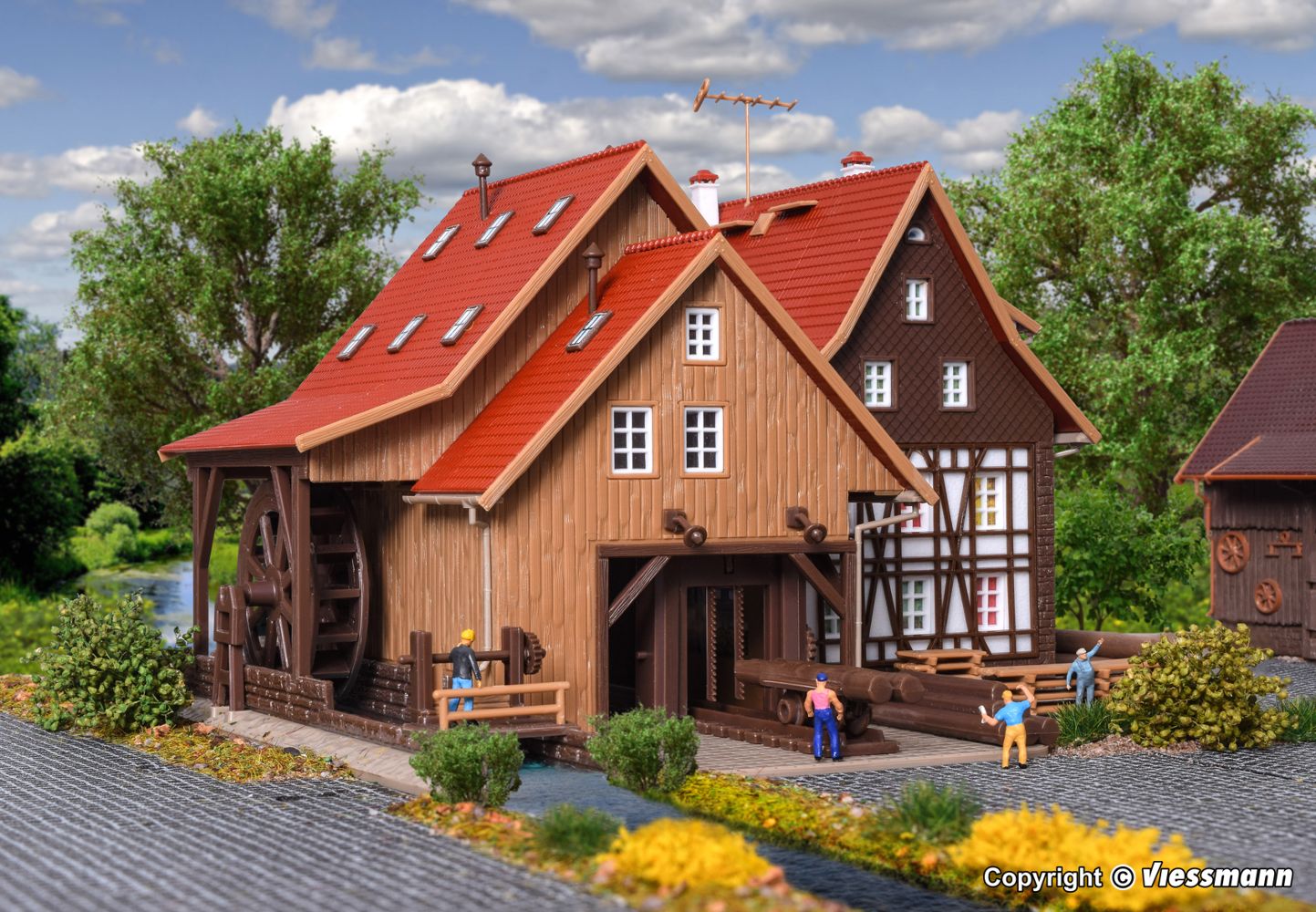 Vollmer 47713 Tonbachmühle mit Mühlrad und Sägegatter Spur N Neu