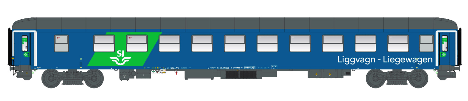 LS Models 58513 Liegewagen Bvcmbz 249.1 SJ Ep.VI Spur TT