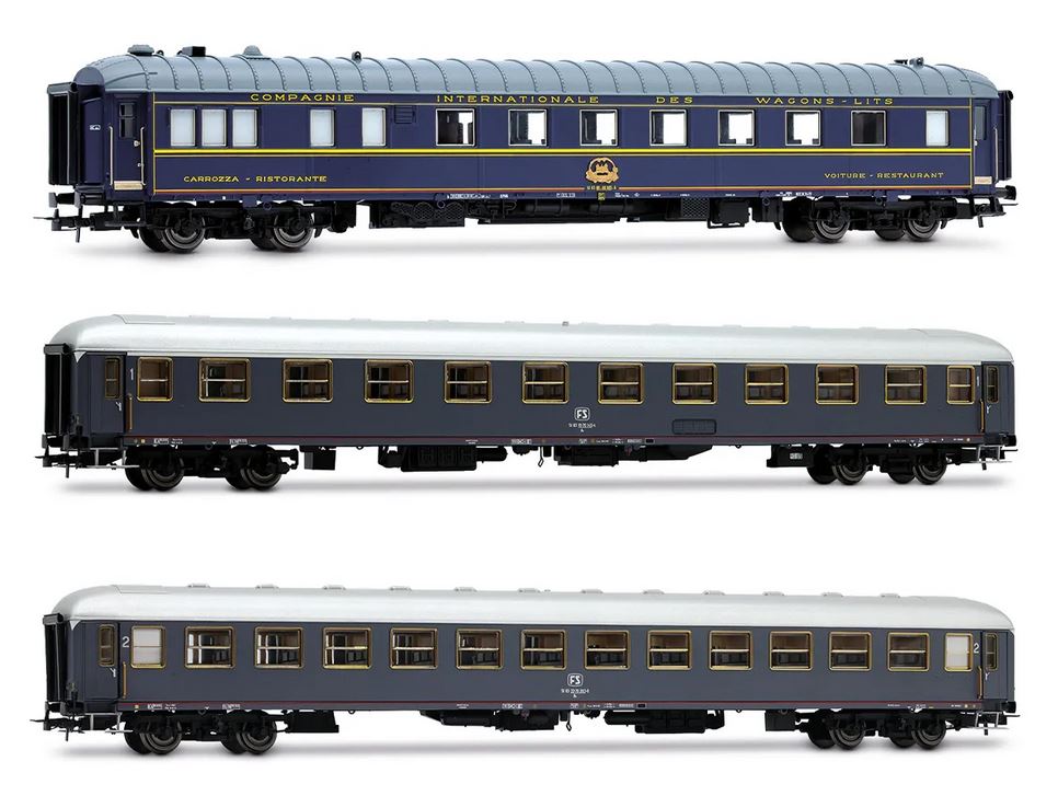 Rivarossi HR4360 FS 3-tlg Set Reisezugwagen Rapido 904-905 Spur H0