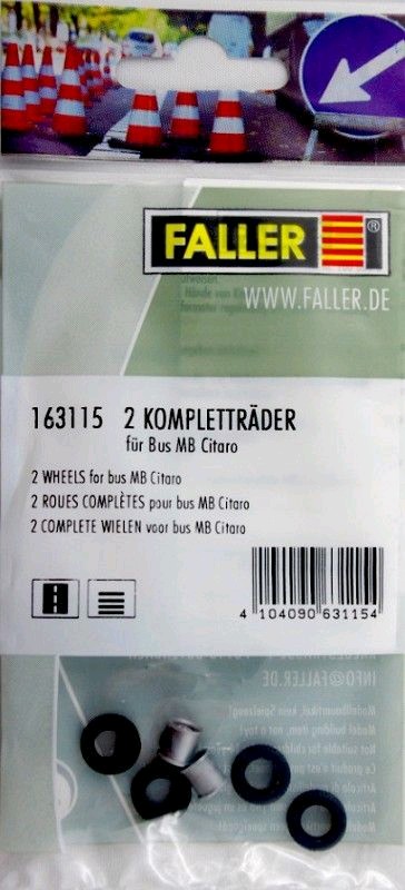 Faller 163115 Car System 2 H0 Kompl.räder (Hinterachse) Bus MB Citaro 1:87