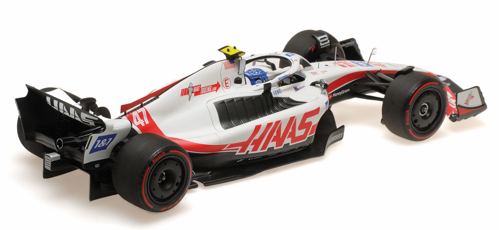 Minichamps 117222147 MICK SCHUMACHER BRAZILIAN GP 2022 1:18 Neu OVP