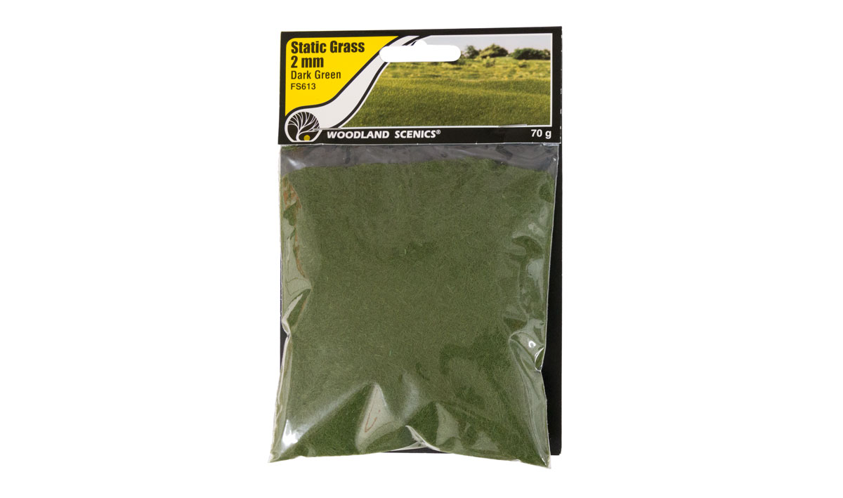 Woodland Scenics FS613 2mm Static Grass Dark Green Neu OVP