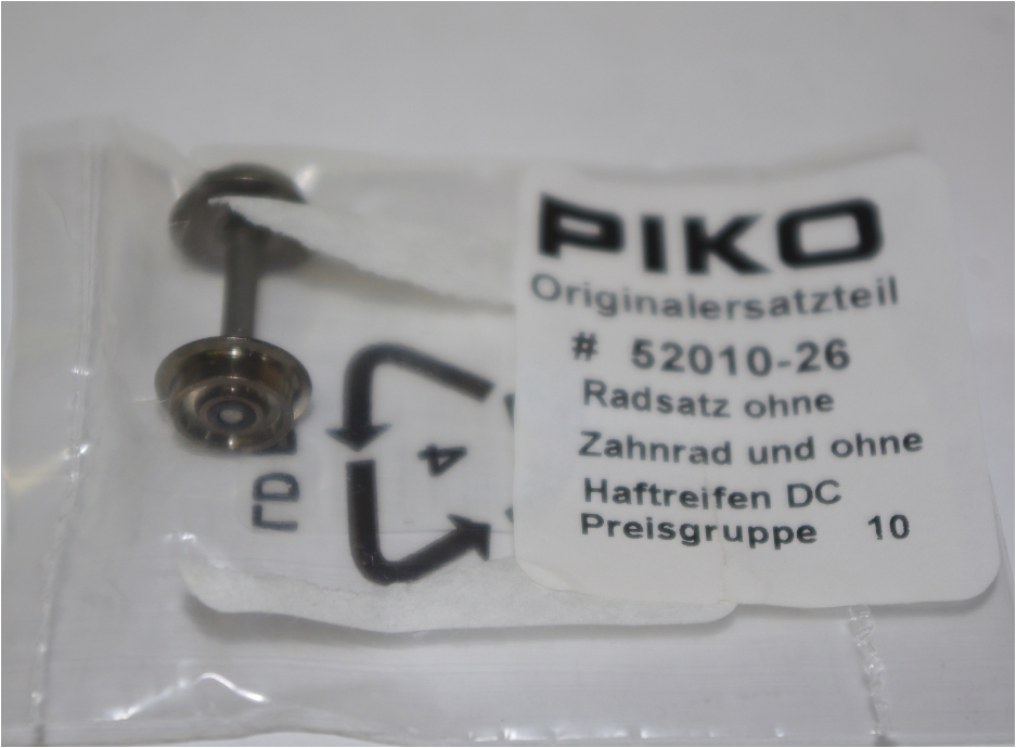 Piko ET52010-26 Radsatz ohne Zahnrad ohne Haftreifen