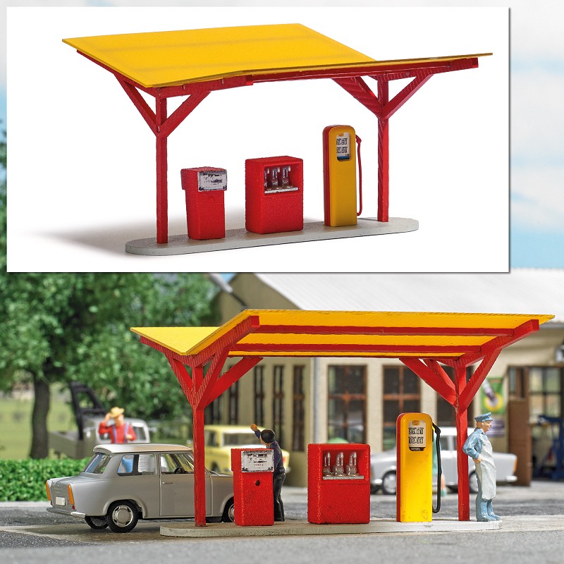 Busch 8810 Tankstelle »Minol« - Spur TT - Bausatz - Neu - OVP