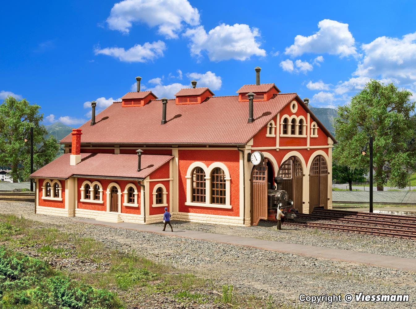 Vollmer 47609 Lokschuppen, dreiständig - Spur N - Bausatz - Neu