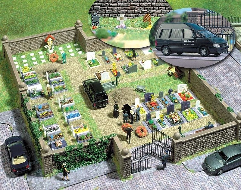 Busch 6049 Motiv-Set Friedhof - Spur H0 1:87