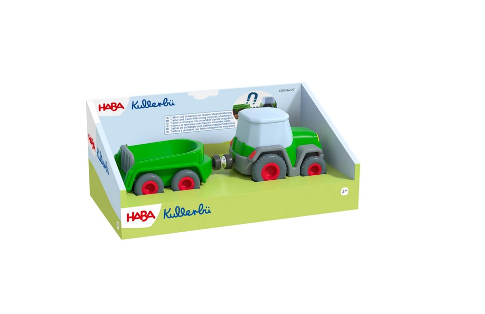 HABA 1305562001 HABA Cars – Traktor mit Anhänger NEU OVP