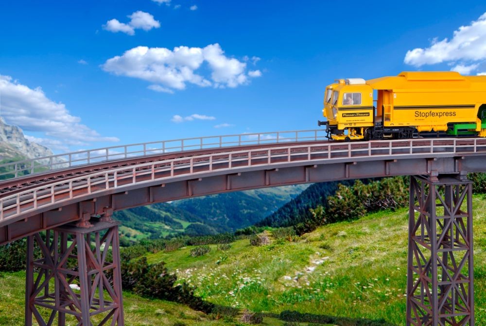 Kibri 39706 H0 Stahlträgerbrücke gebogen, eingleisig