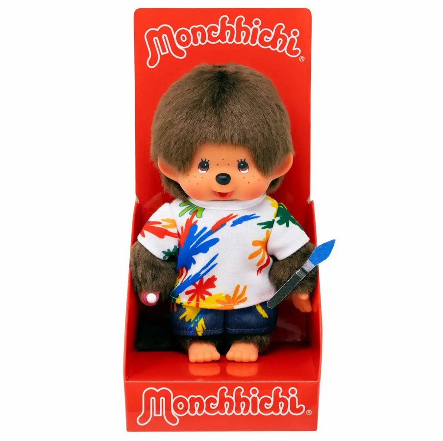 Monchhichi 203826 Plüschfigur Painting Boy 20 cm Stoff NEU
