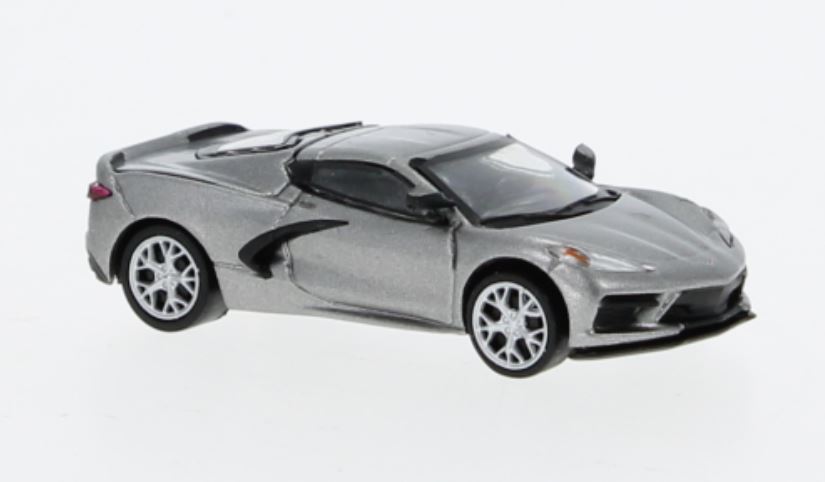 Premium Classixxs 870674 Chevrolet Corvette C8 Stingray metallic-grau 2020 1:87