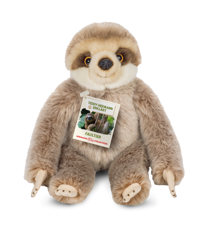 Teddy Hermann 923282 Faultier hellbraun 22 cm Stoff/Plüsch/Kuscheltier NEU