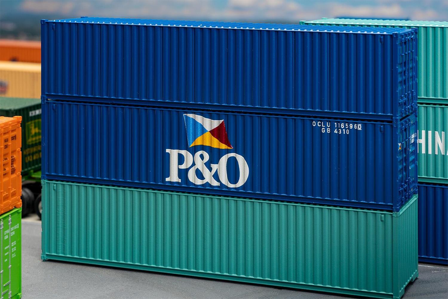 Faller 182104 40' Container P&O (Miniatur), H0, 1:87, NEU OVP