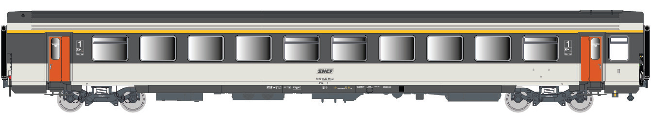 LS Models 40607 Personenwagen VTU A10rtu, 1.Kl. SNCF, Ep.IV Spur H0
