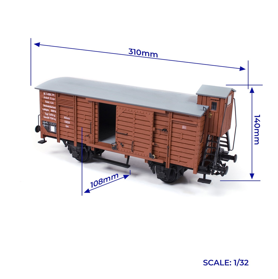 OcCre 56002 Gepäckwagen 1:32 Holzmodellbausatz NEU OVP