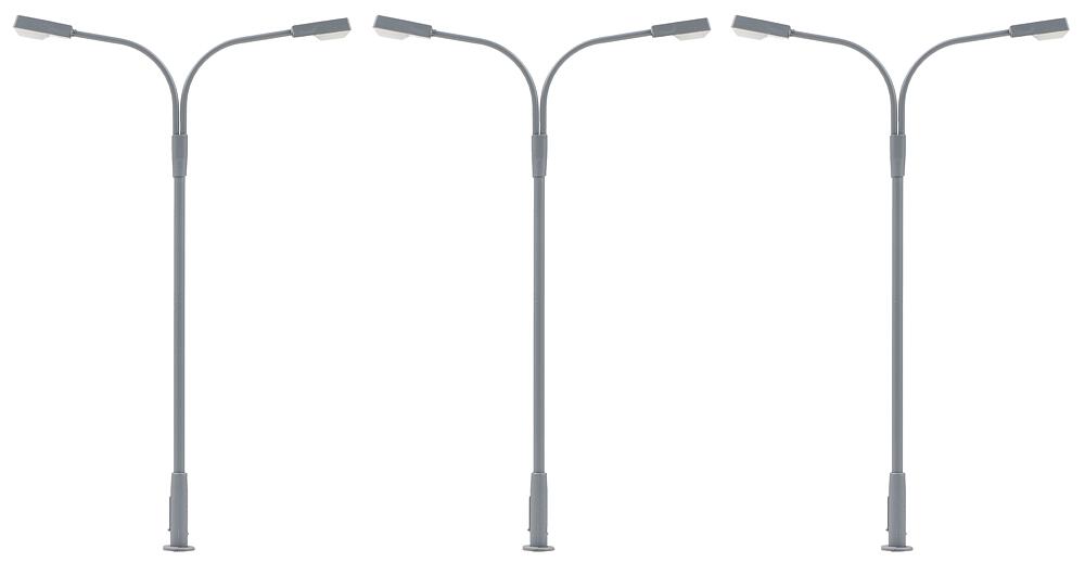 Faller 180120 LED-Kofferleuchten 2Stk., zweiarmig, kaltweiß, H0 1:87
