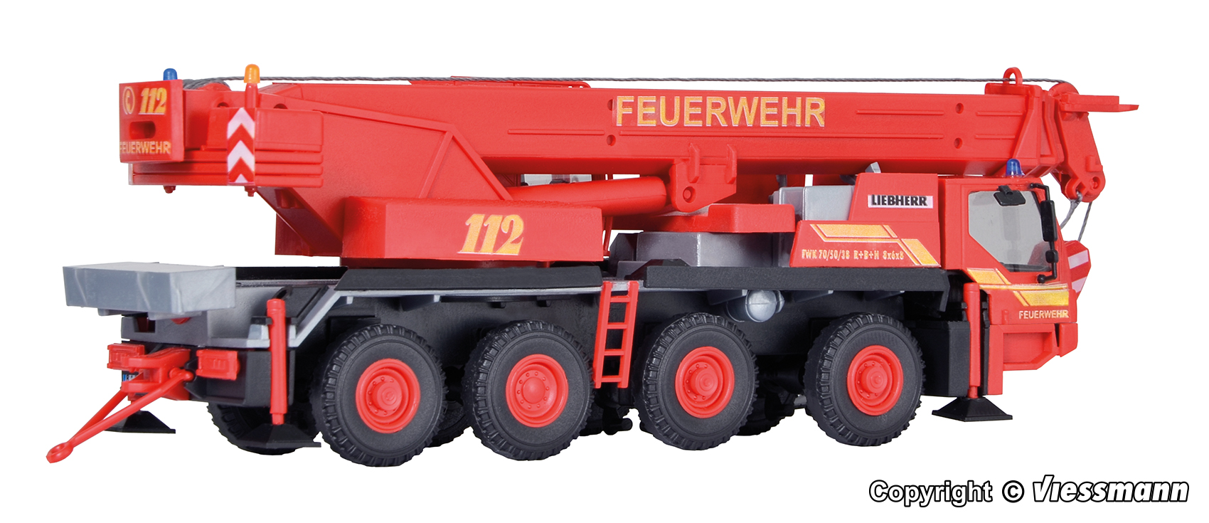 Kibri 13041 Feuerwehr Kranwagen LIEBHERR LTM 1050/4 Spur H0