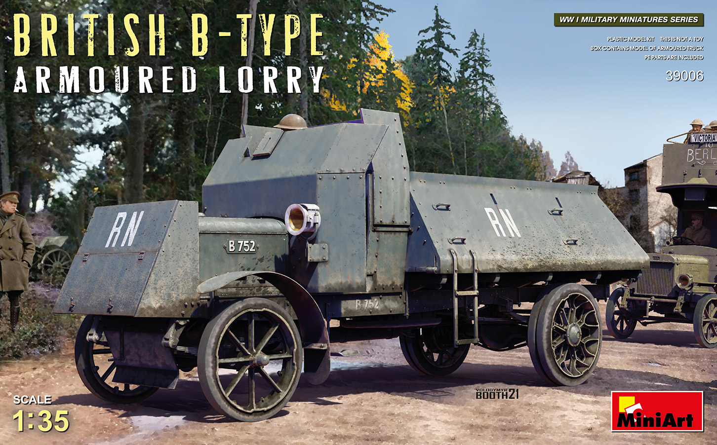 MiniArt 39006 Britischer B-Type LKW gepanzert 1:35 Bausatz Neu OVP