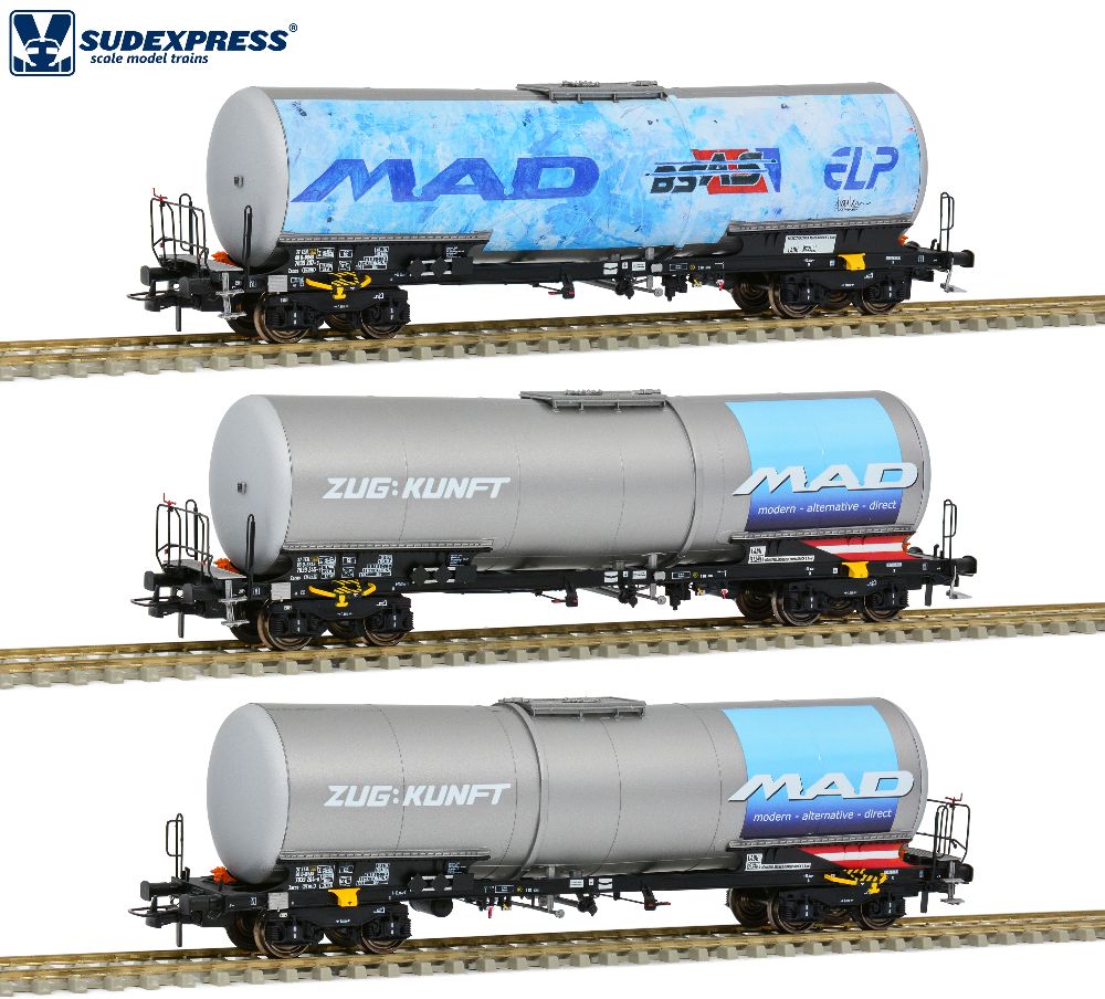 Sudexpress S783905 3-tlg Zacns Kesselwagen Set BSAS 1:87 Spur H0 DC